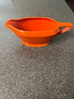 Fiesta Orange Ceramic Gravy Boat
